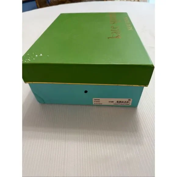 Kate Spade New York Women’s Carine Black White Pom Pom Heels Pumps Size 7 M - Picture 4 of 13